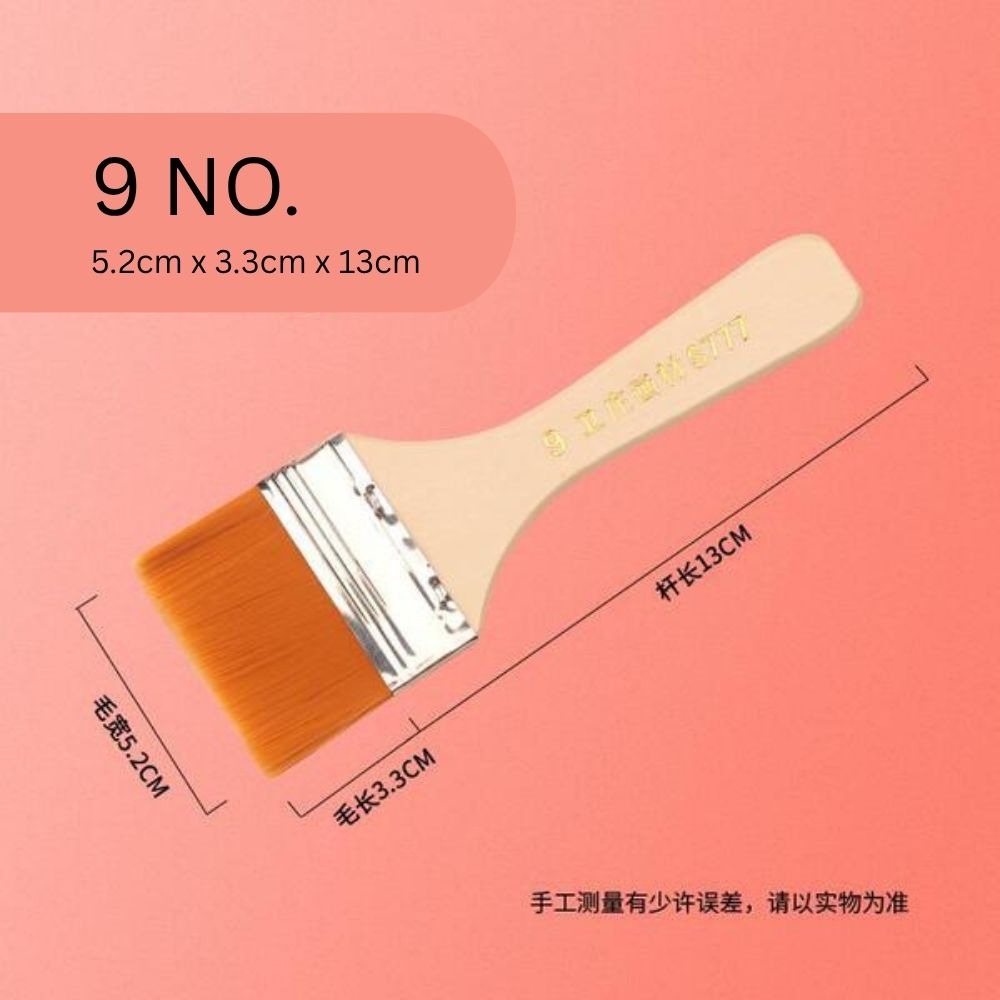 1 Piece "No.11" Professional Gesso Brush – Premium Synthetic Durable Brush for DIY Art, Crafts, Gesso, Acrylic, Primer & Canvas Preparation | Lightweight Artist Brush with White & Golden Bristles From ArtEase Studio by CHARUKAJ (7.0 × 3.3 × 13.5 cm)_img_1