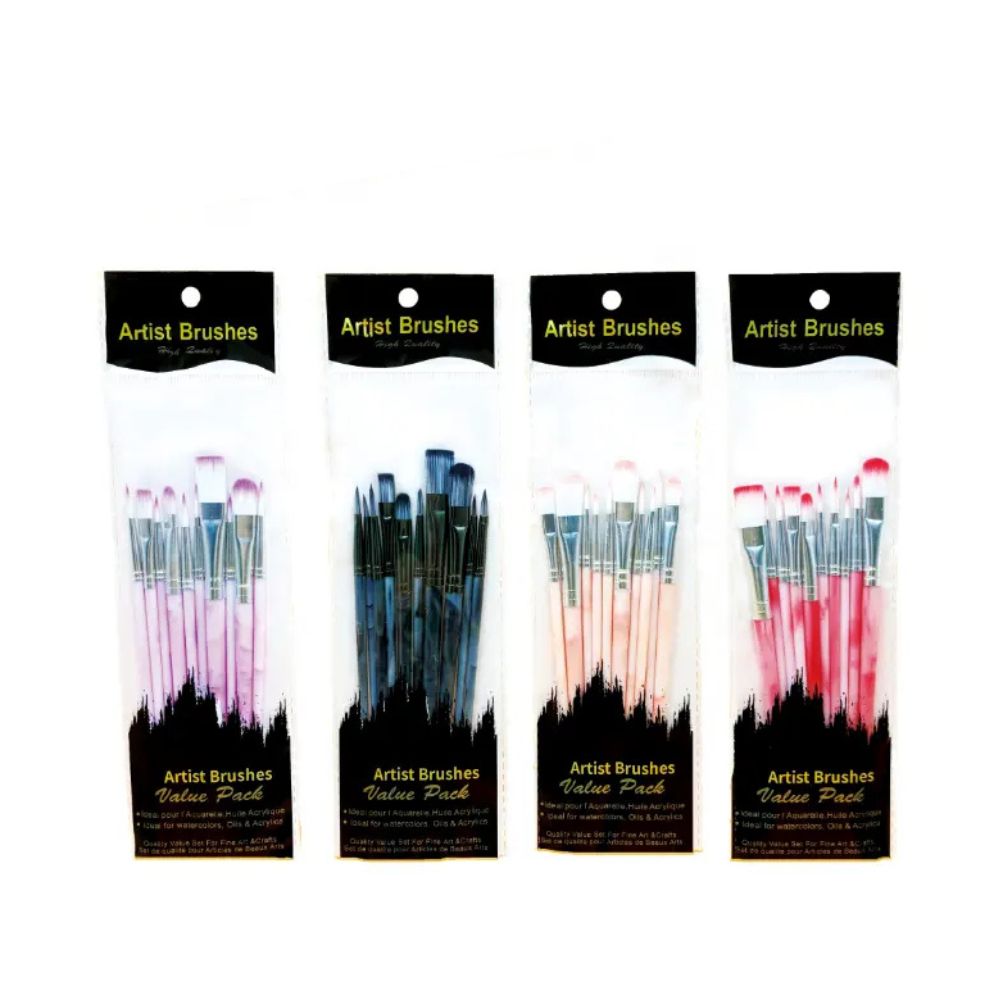 Professional Artist Brush - Synthetic Brushes for Painting, Premium Colorful Artist Brush Set From From Charukaj by ArtEase Studio