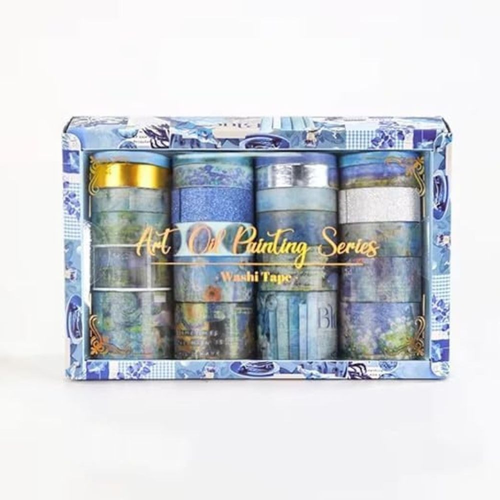Art Painting Series Retro Medieval Series Vintage Washi Tape Set – Decorative Masking Tape Collection with Assorted Retro Patterns, Multiple Widths & Colours for Scrapbooking, Journaling, Gift Wrapping, Card Making & DIY Crafts From CHARUKAJ