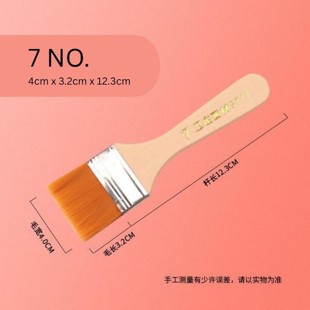 1 Piece "No.8" Professional Gesso Brush â Premium Synthetic Durable Brush for DIY Art, Crafts, Gesso, Acrylic, Primer & Canvas Preparation | Lightweight Artist Brush with White & Golden Bristles From ArtEase Studio by CHARUKAJ (4.7 Ã 3.0 Ã 12.5 cm)_img_2