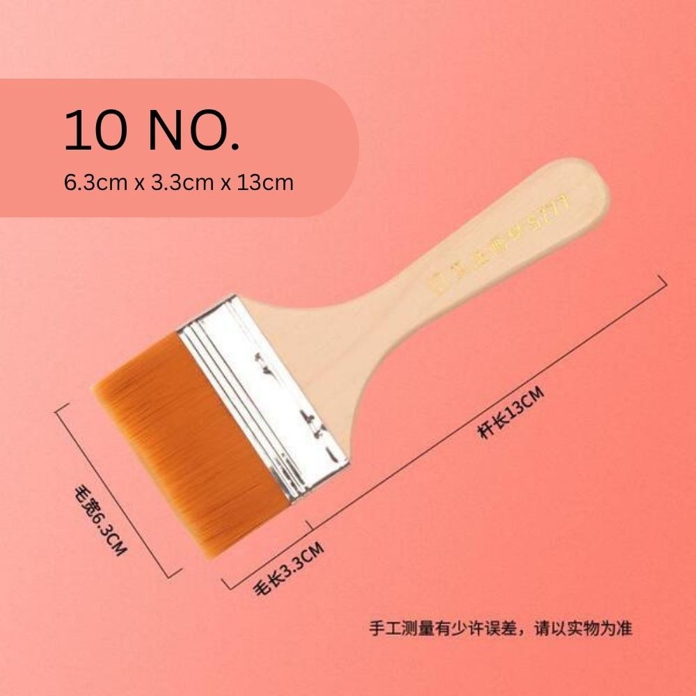 1 Piece "No.11" Professional Gesso Brush – Premium Synthetic Durable Brush for DIY Art, Crafts, Gesso, Acrylic, Primer & Canvas Preparation | Lightweight Artist Brush with White & Golden Bristles From ArtEase Studio by CHARUKAJ (7.0 × 3.3 × 13.5 cm)_img_2