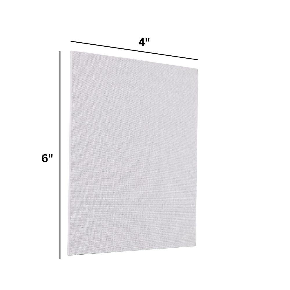 4 Piece 4x6 Inch Blank White Flat Art Canvas / Canvases for Painting Cotton Primed Painting Canvas Panels, Canvas Boards is for Professionals, Students & Kids for Acrylic Paint, Oil Paint & Watercolor By CHARUKAJ