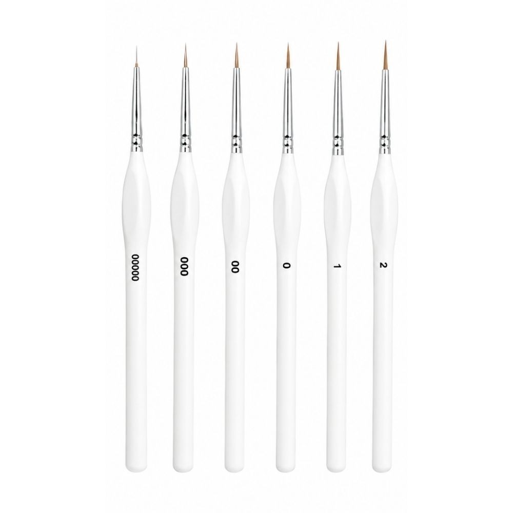 6 Pieces Professional Detail Paint Brush Set – Premium Synthetic Bristles Perfect For Fine Detailing, Miniature Painting, Acrylic, Watercolor, Oil, Nail Art, Crafts & Model Painting, Comfortable Precision Artist Brush Set From ArtEase Studio By CHARUKAJ
