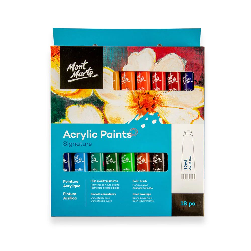 Mont Marte Acrylic Paints Signature 18pc x 12ml