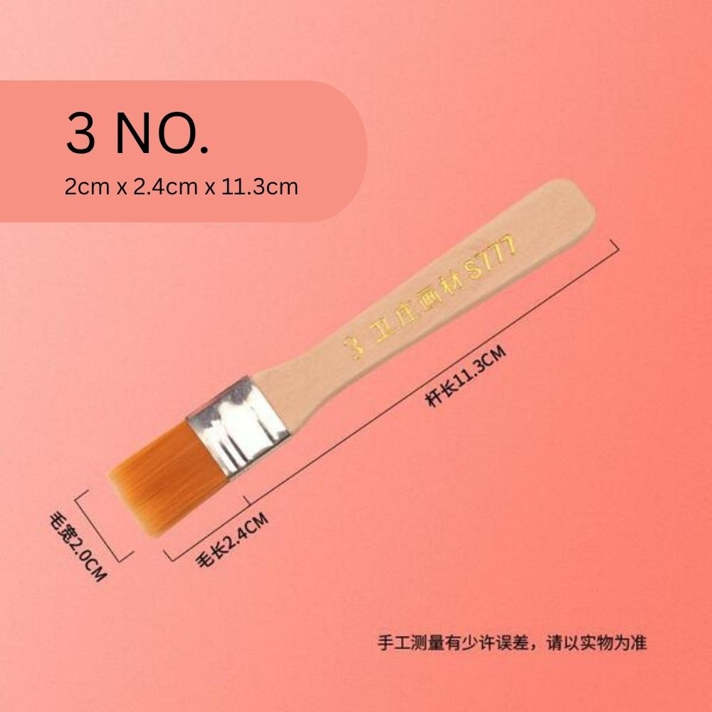 1 Piece "No.4" Professional Gesso Brush – Premium Synthetic Durable Brush for DIY Art, Crafts, Gesso, Acrylic, Primer & Canvas Preparation | Lightweight Artist Brush with White & Golden Bristles From ArtEase Studio by CHARUKAJ (2.4 × 2.8 × 12.0 cm)_img_3