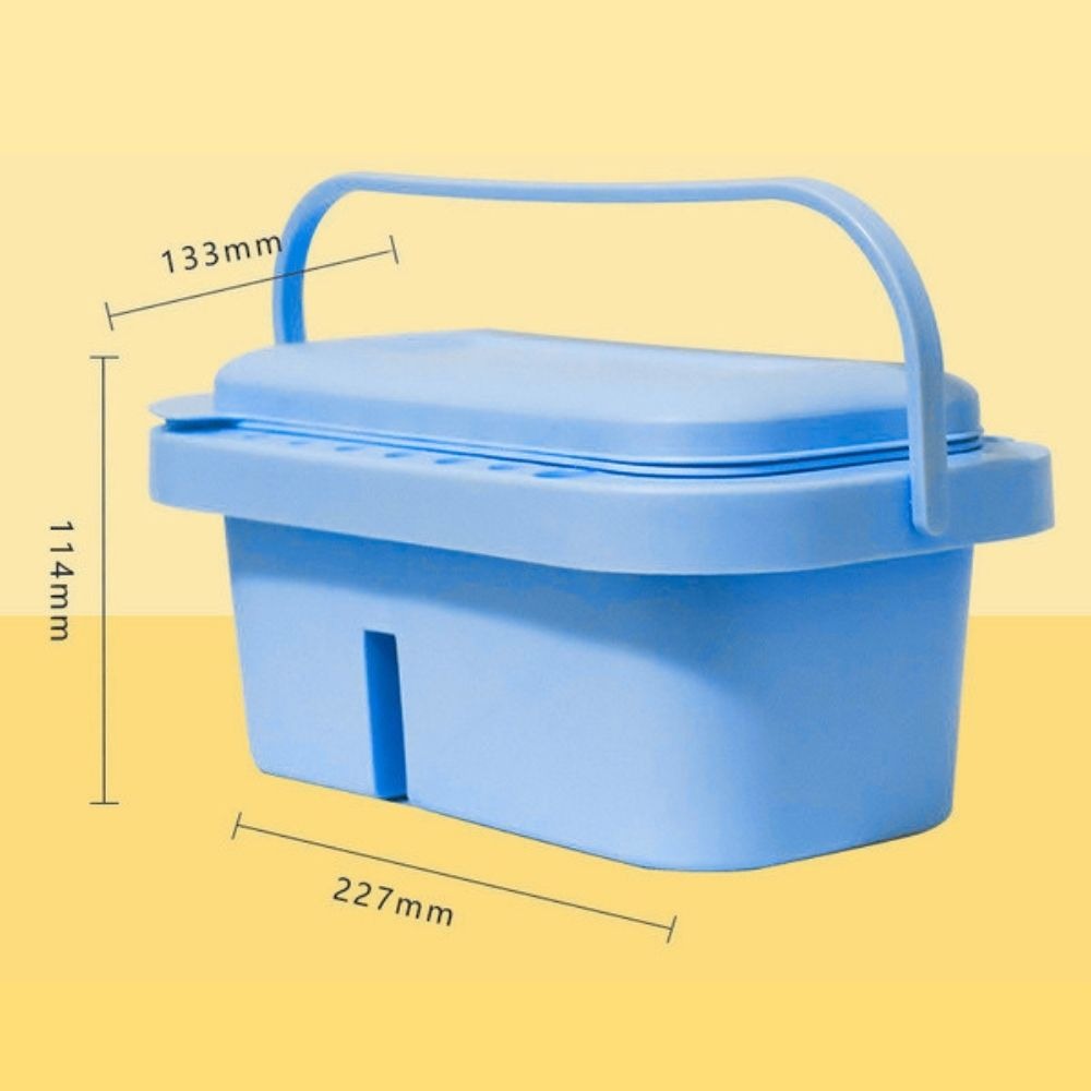 Dark Blue 3-In-1 Multi-Function Paint Brush Washer Basin – Portable Brush Cleaner, Brush Holder & Mixing Palette With Lid For Watercolor, Acrylic, Gouache & Oil Painting From CHARUKAJ