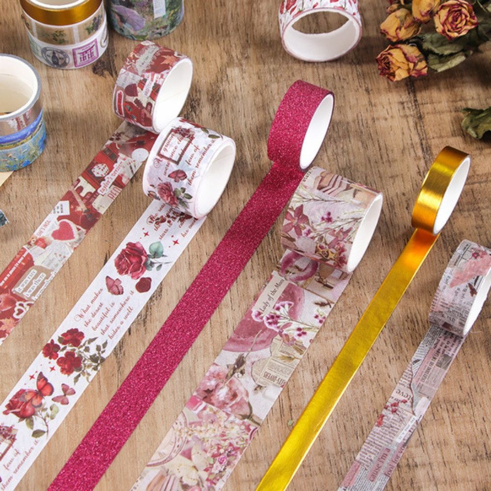 Romantic Eternal Series Retro Medieval Series Vintage Washi Tape Set – Decorative Masking Tape Collection with Assorted Retro Patterns, Multiple Widths & Colours for Scrapbooking, Journaling, Gift Wrapping, Card Making & DIY Crafts From CHARUKAJ_img_1