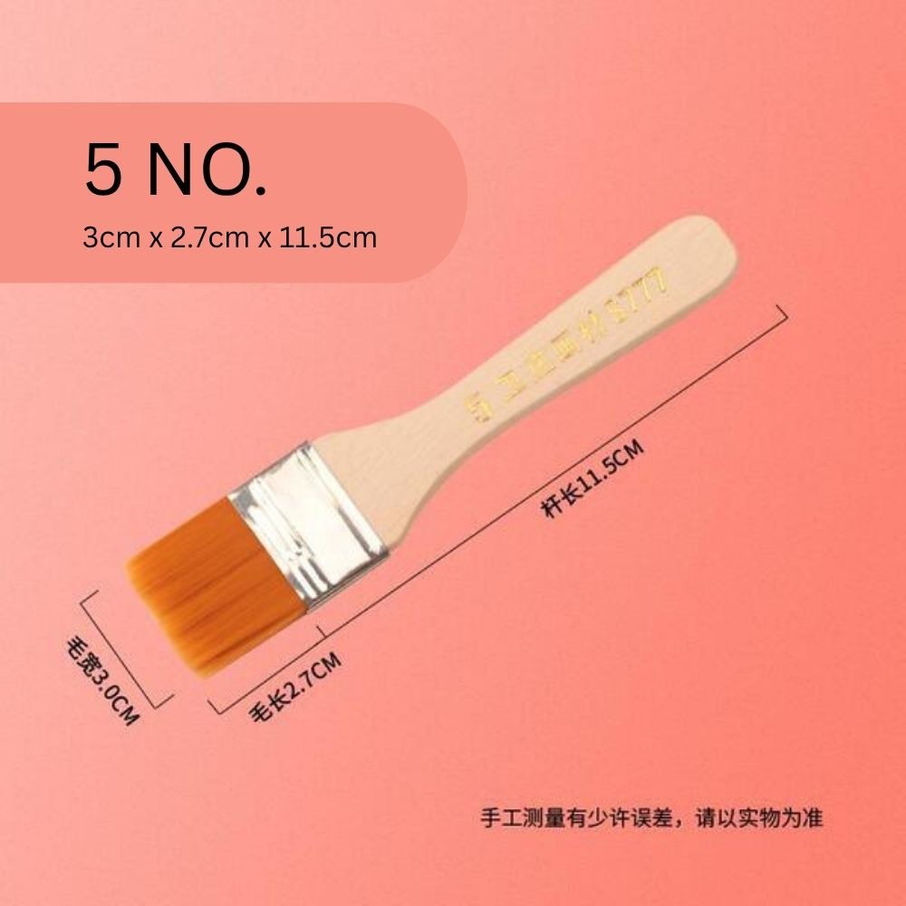 1 Piece "No.8" Professional Gesso Brush â Premium Synthetic Durable Brush for DIY Art, Crafts, Gesso, Acrylic, Primer & Canvas Preparation | Lightweight Artist Brush with White & Golden Bristles From ArtEase Studio by CHARUKAJ (4.7 Ã 3.0 Ã 12.5 cm)_img_0
