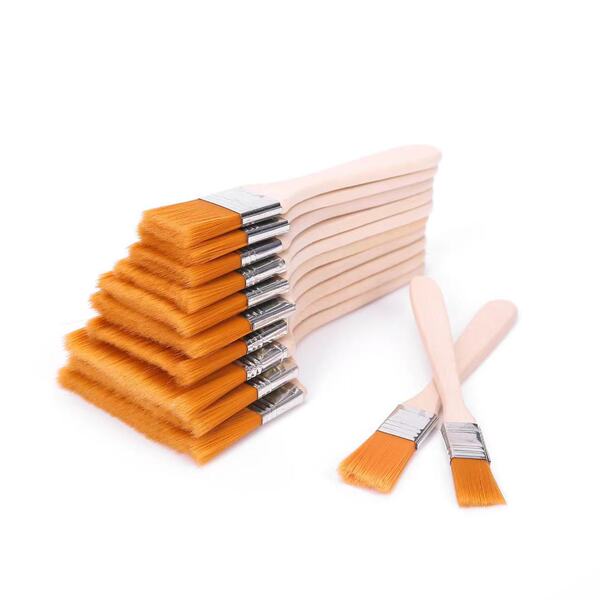 1 Piece "No.4" Professional Gesso Brush – Premium Synthetic Durable Brush for DIY Art, Crafts, Gesso, Acrylic, Primer & Canvas Preparation | Lightweight Artist Brush with White & Golden Bristles From ArtEase Studio by CHARUKAJ (2.4 × 2.8 × 12.0 cm)_img_5