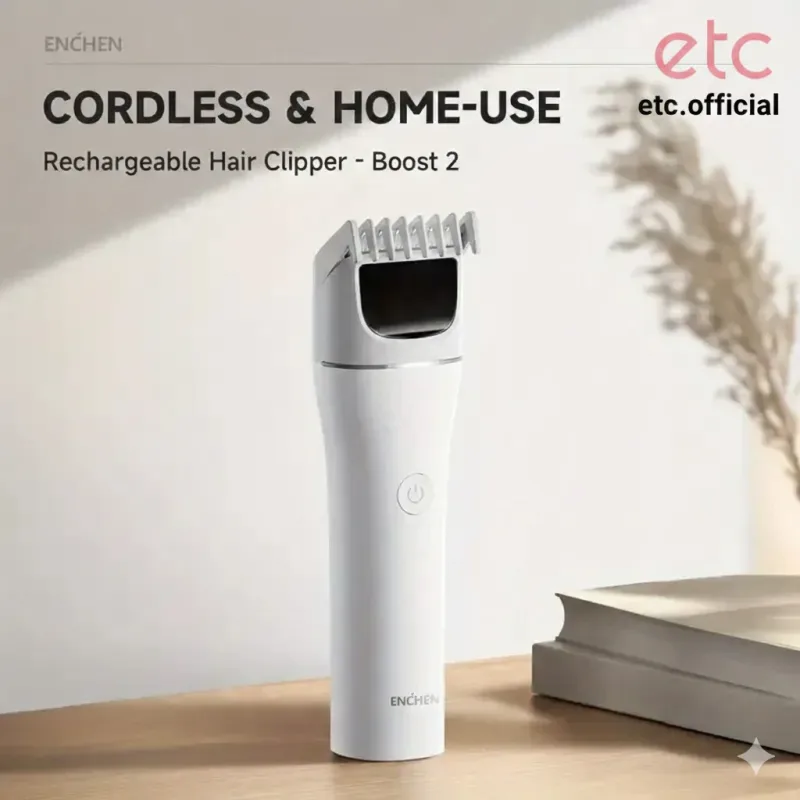 Enchen Boost 2 Hair Clipper – 2025 New Version (White)