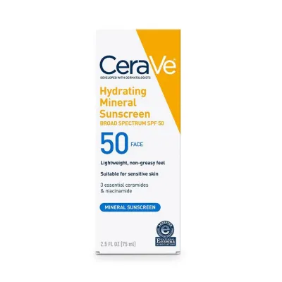 CeraVe Hydrating Mineral Face Sunscreen Broad Spectrum SPF 50 – 75ml_img_3