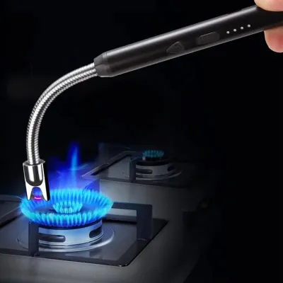 Type-C Rechargeable Windproof Arc Lighter with Flexible Neck – Random Color_img_0