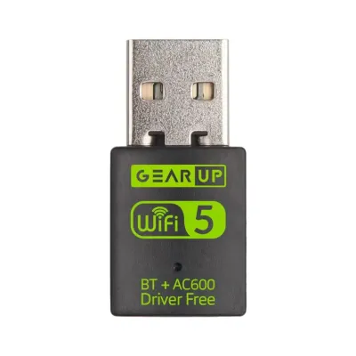 GearUP 600Mbps Dual Band WiFi + Bluetooth Adapter For Windows PC/Laptop_img_0
