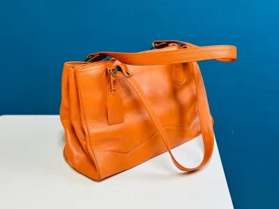 Original Leather Handbag for Women – Orange color_img_3