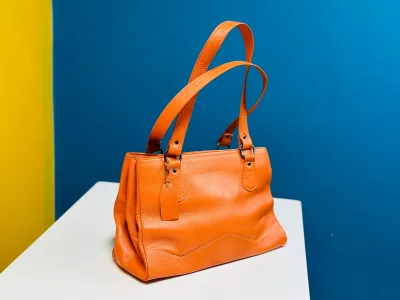 Original Leather Handbag for Women – Orange color_img_4