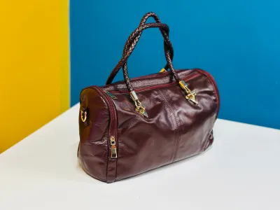 Original Leather Handbag for Women – maroon color_img_2