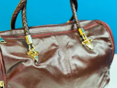 Original Leather Handbag for Women – maroon color_img_4