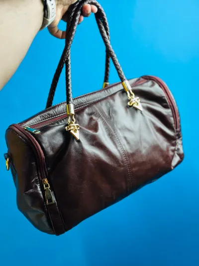 Original Leather Handbag for Women – maroon color_img_6