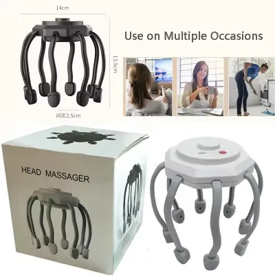 Electric Head Massager for Stress Relief, Scalp Massage, Physiotherapy Claw_img_1