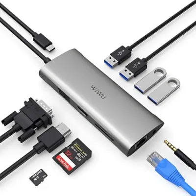 WiWU Alpha A11 in 1 USB Type C HUB – Gray_img_0