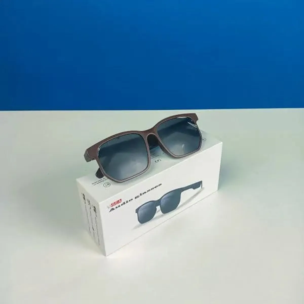 Usea Smart Glasses Audio Bluetooth Sunglasses-Brown Color