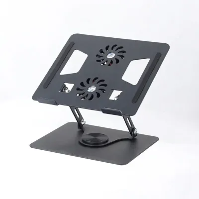 YL-906 Adjustable Aluminum Laptop Stand with Dual Cooling Fans_img_0