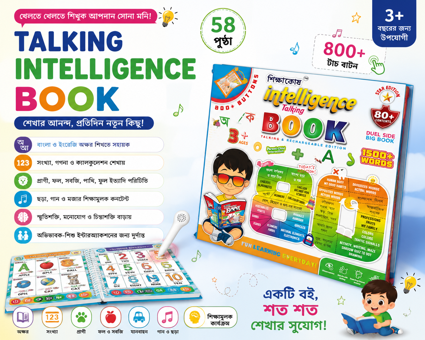 đ Talking Intelligence Book (ā§Ģā§Ž āĻĒā§āώā§āĻ āĻž) â āĻāĻŦāĻŋ 1