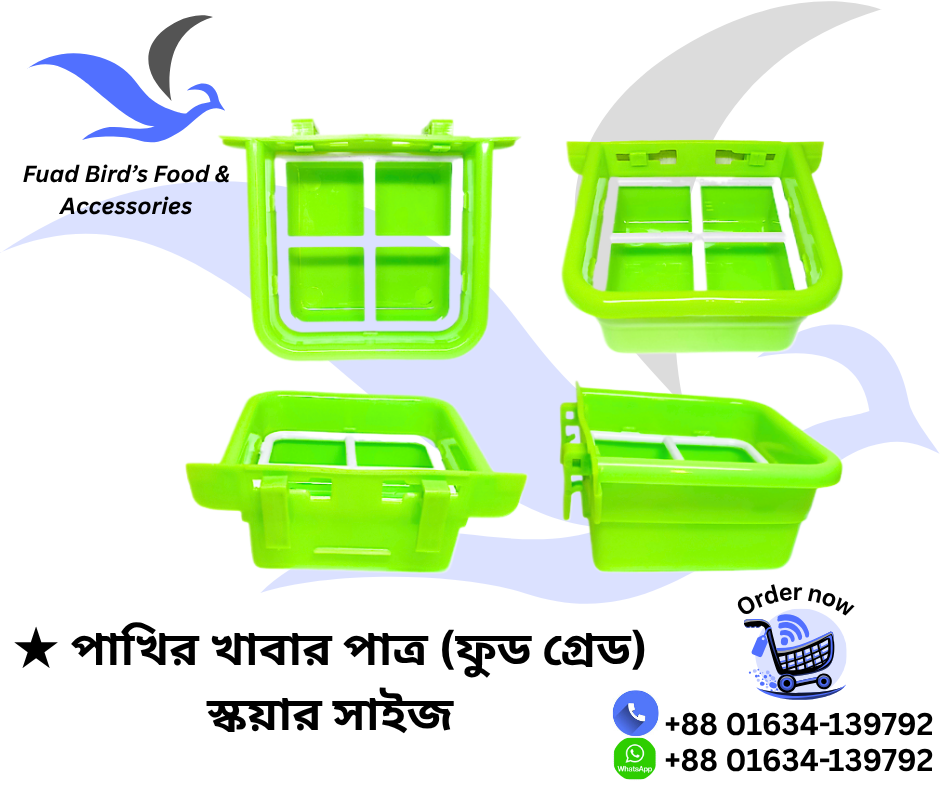 🔰 Bird's Food Pot (Food Grade) Square Size