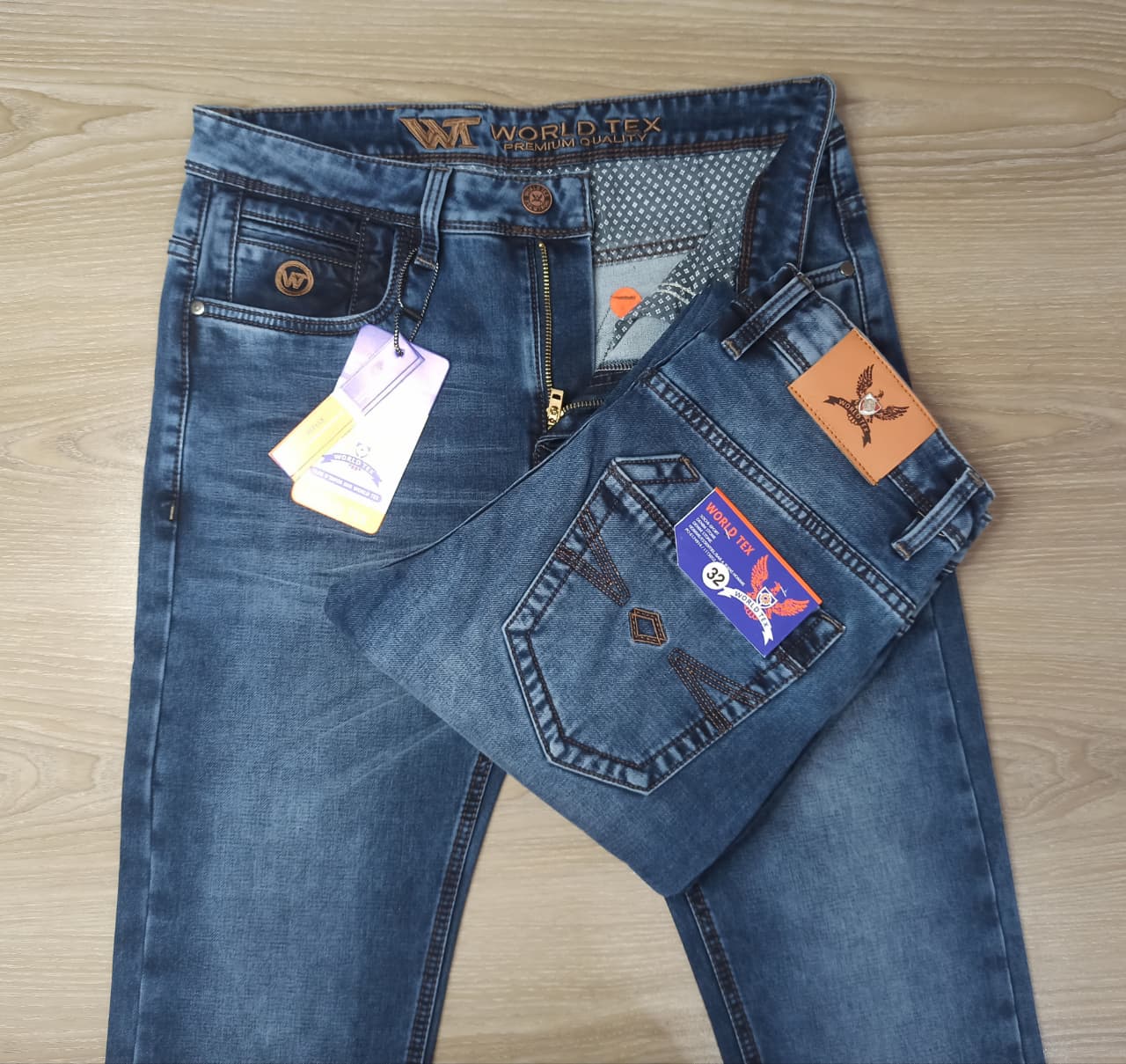World Tex Knit Denim Jean's Pant_img_1
