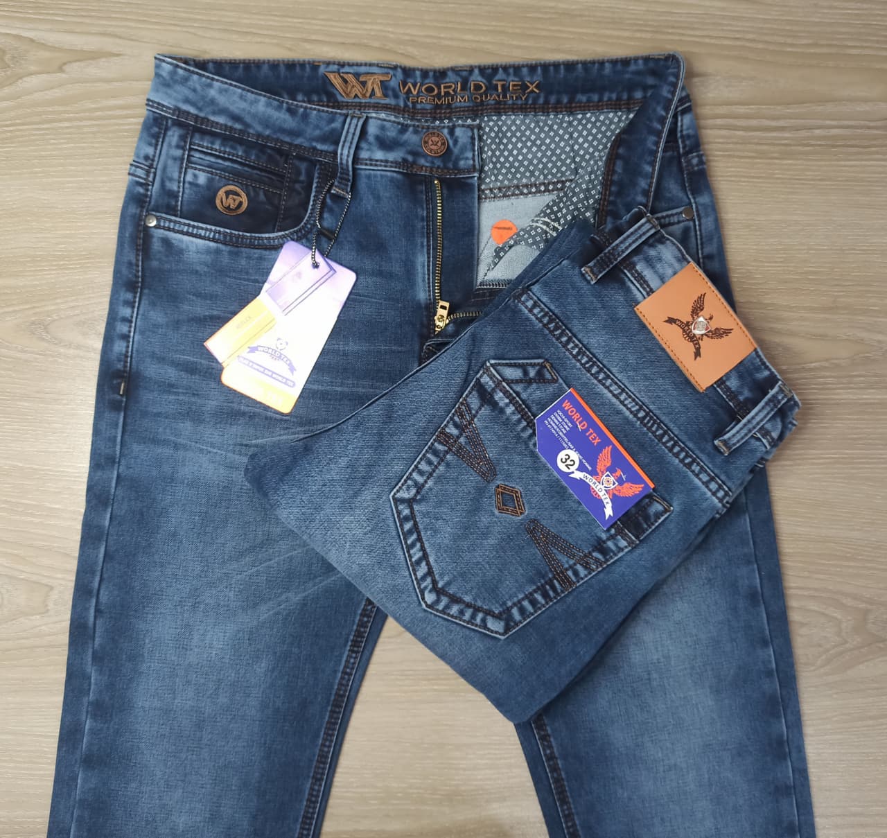 World Tex Knit Denim Jean's Pant_img_2