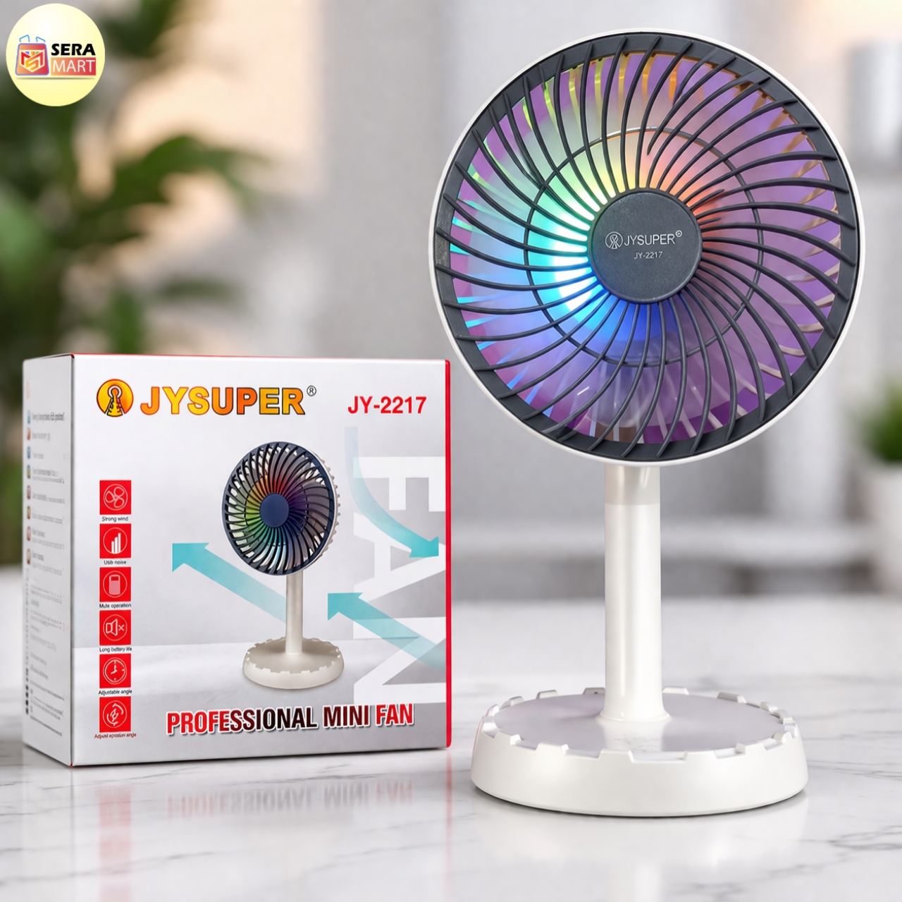 JYSUPER JY-2217 Professional Mini FanCompact | Stylish | Powerful Cooling Solution
