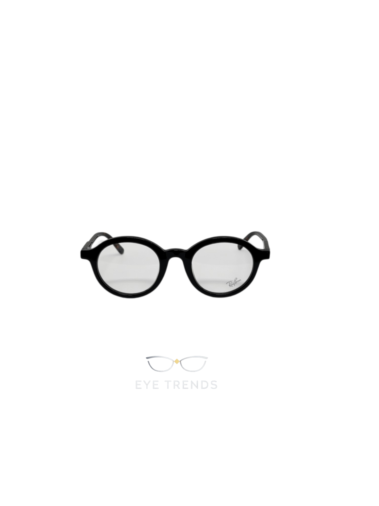Ray Ban Round Shape Leopard Black Frame