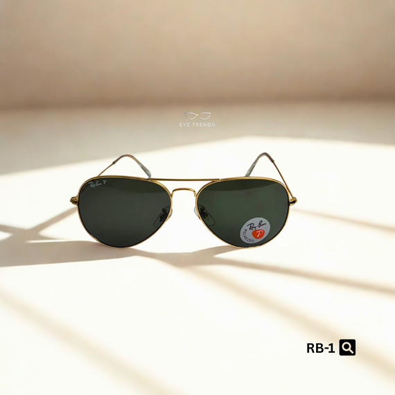 Ray Ban Aviator Shape Green Sunglass