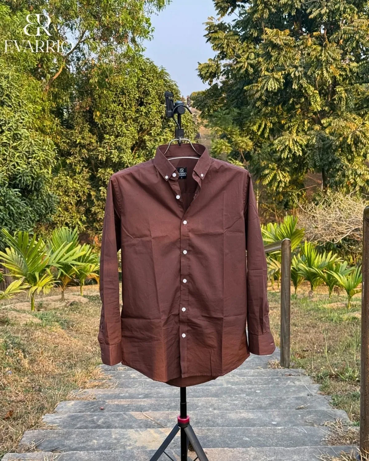 Premium Deep Coffee Cotton Shirt – Elegant Brown