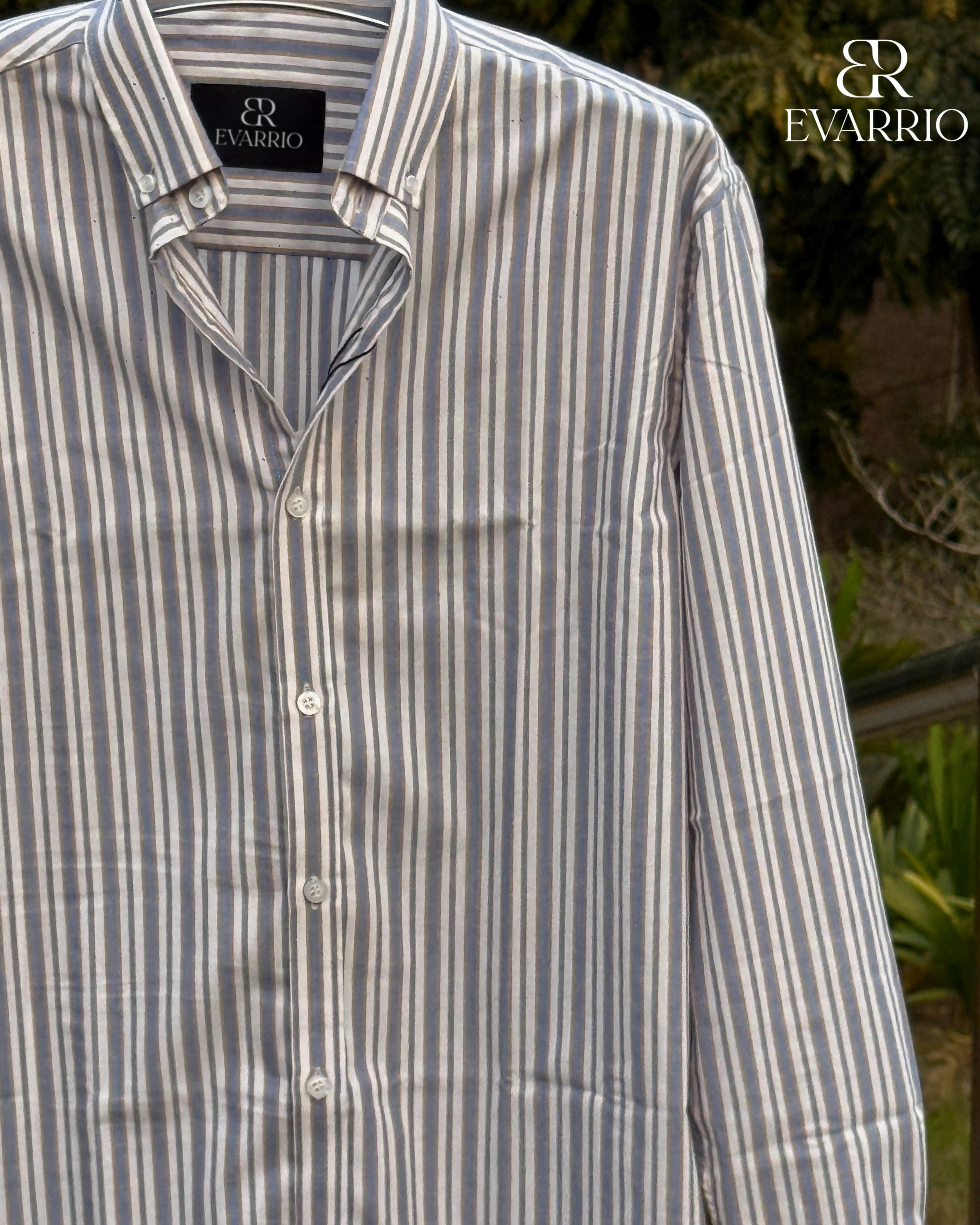 Evarrio Classic Vertical Stripe Button-Down Shirt image 2