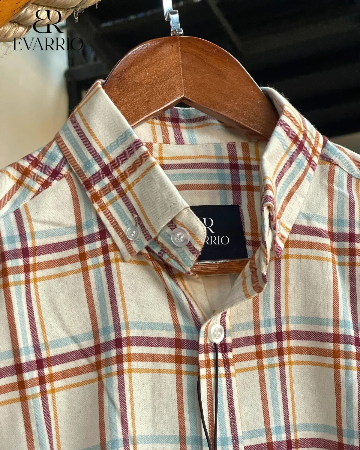 Evarrio Premium Multi-Tone Heritage Plaid Cotton Shirt - Image 1