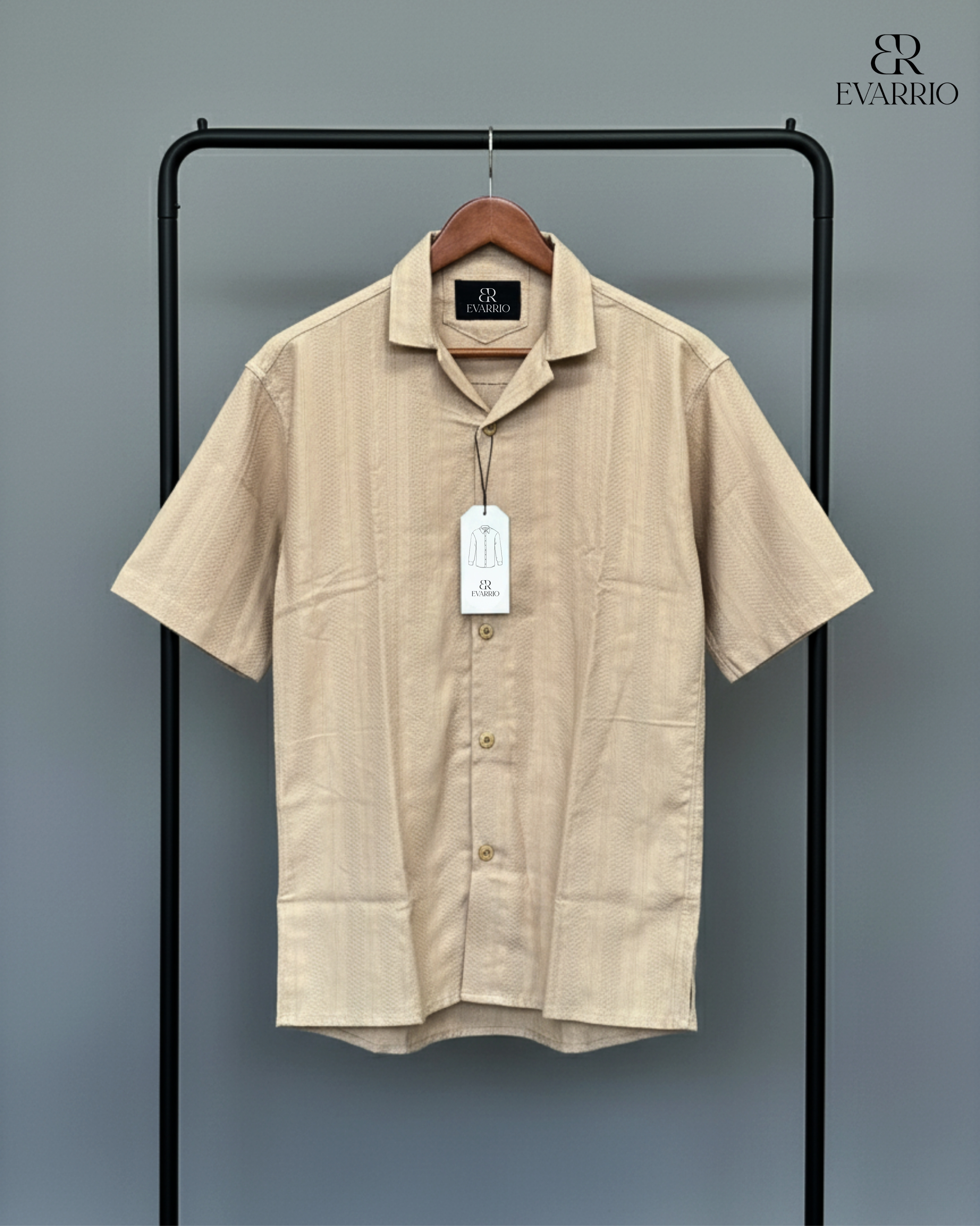 Evarrio "Urban Oasis" Cuban Collar Drop Shoulder Shirt image 2