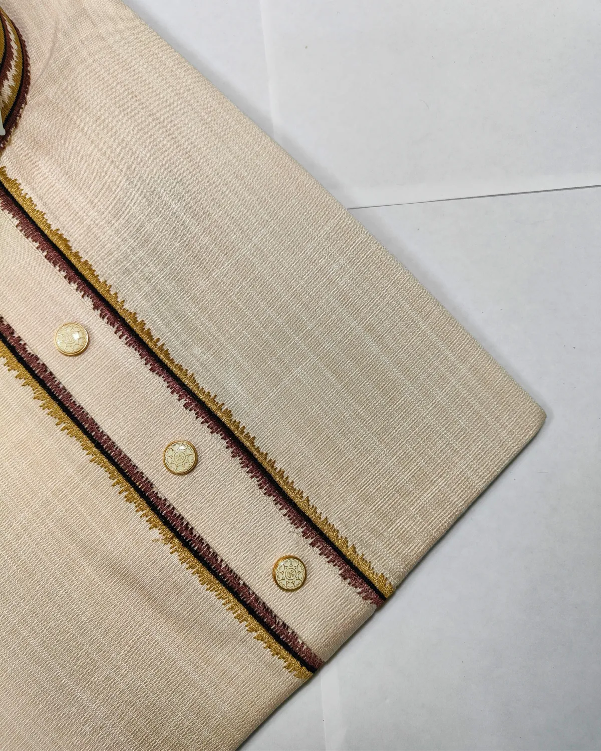 EVARRIO Elite Textured Panjabi – Royal Stripe Edition - Image 3