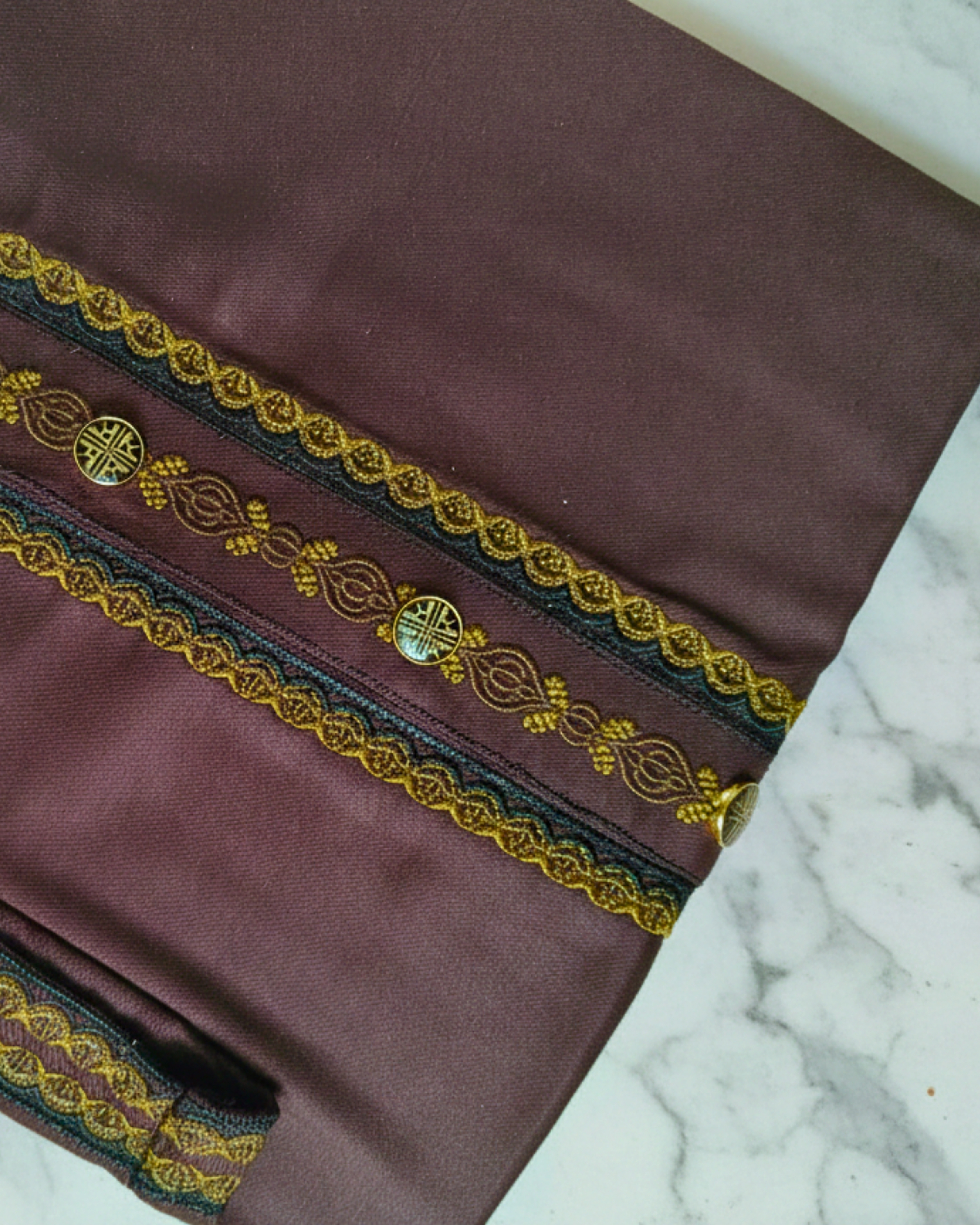 Evarrio Heritage Cocoa Brown Embroidered Pure Cotton Panjabi image 3