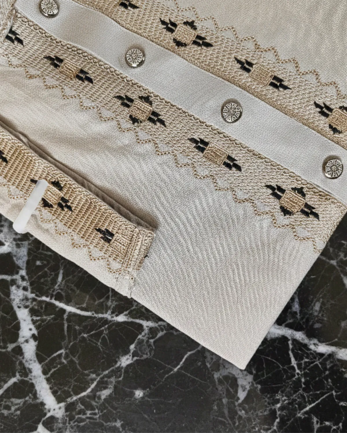 Evarrio Executive Cream Textured Pure Cotton Panjabi - Image 2