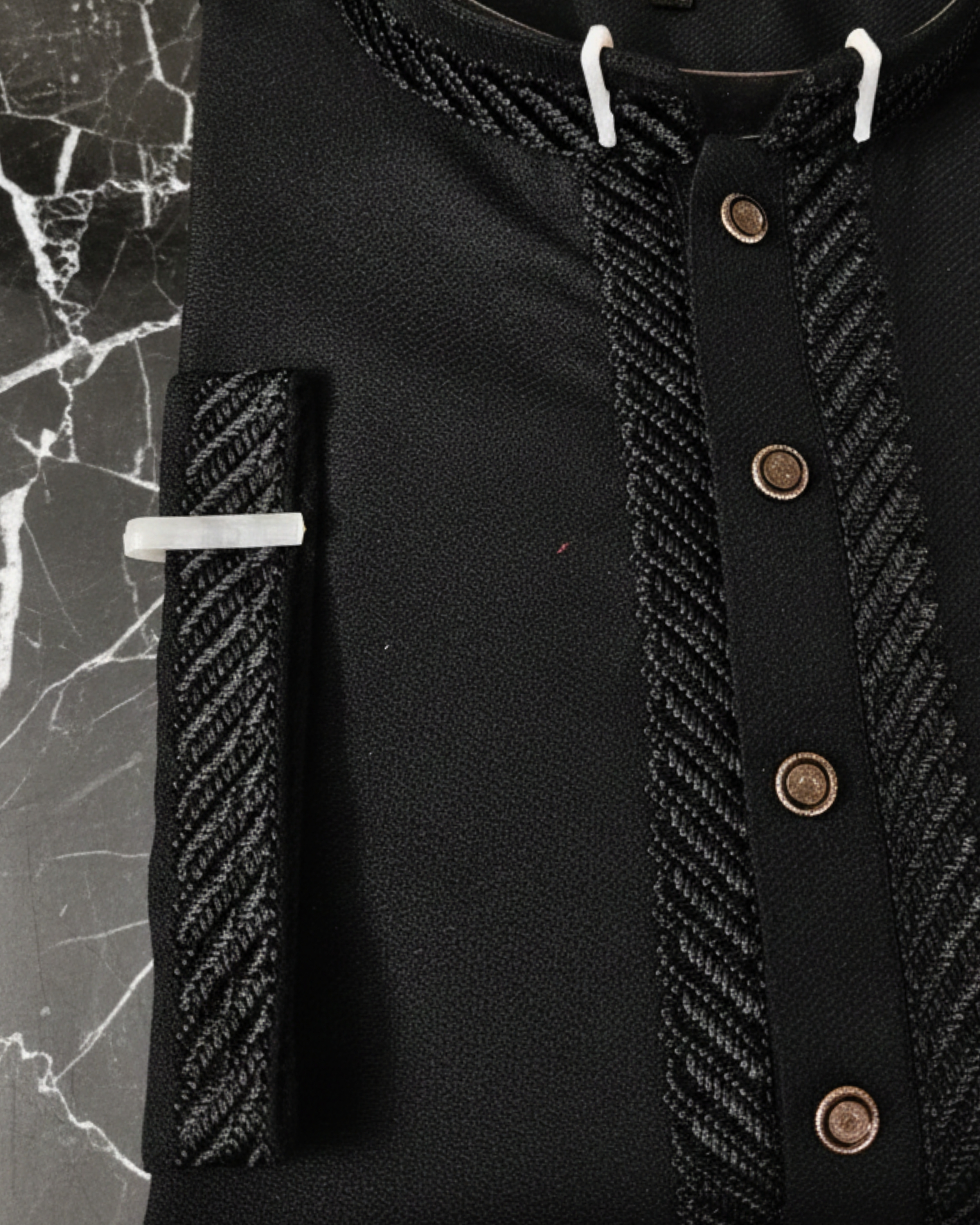 Evarrio "Black Diamond" Elite Textured Pure Cotton Panjabi image 2