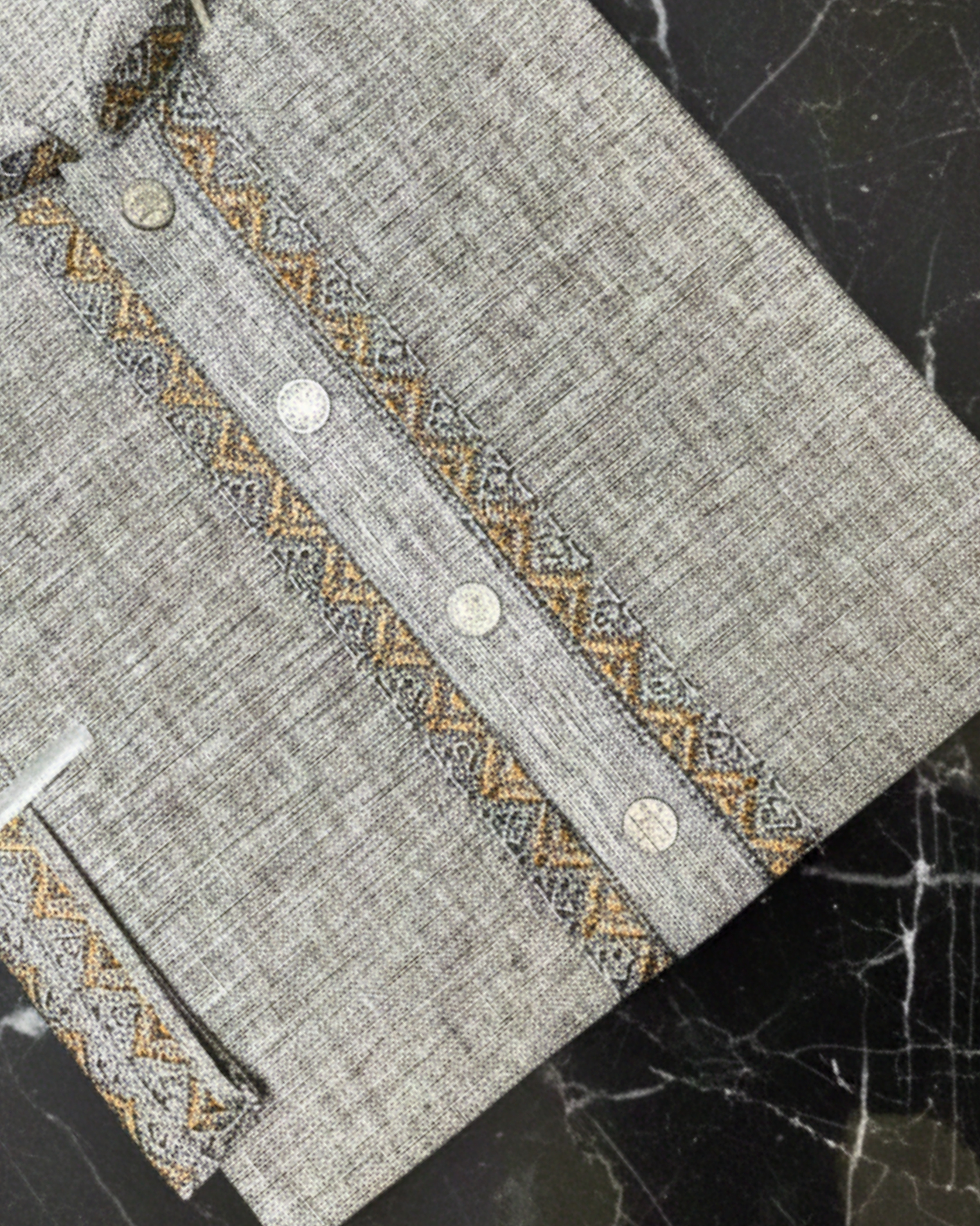 Evarrio "Titanium Heritage" Artisan Melange Pure Cotton Panjabi image 2