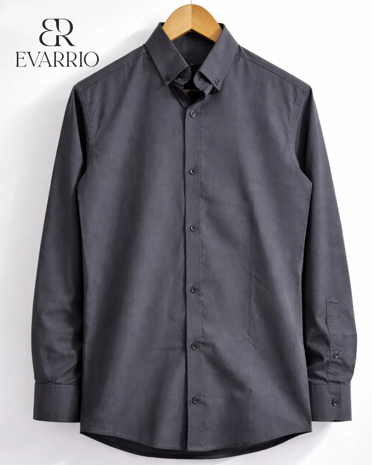 Evarrio "Graphite Elite" Signature Oxford Cotton Button-Down - Image 1