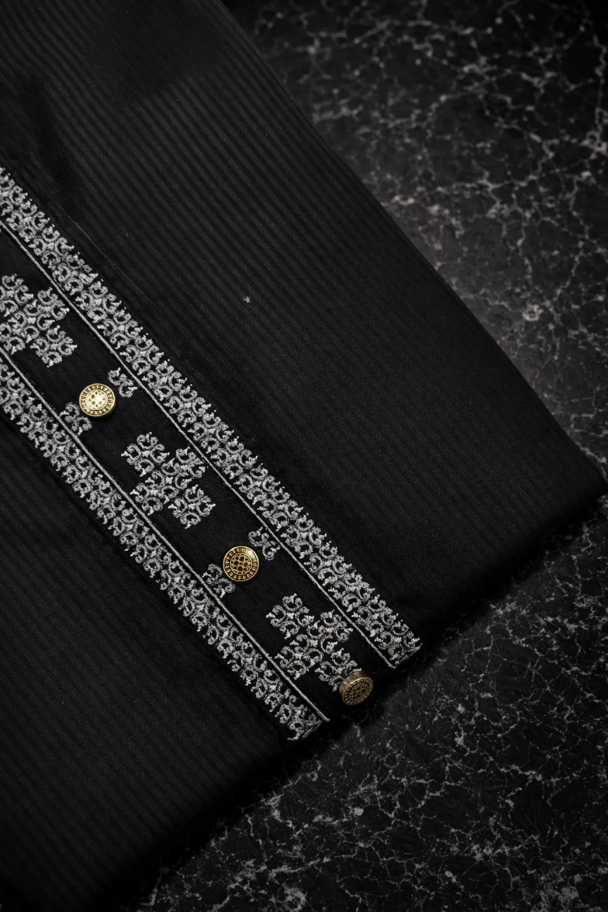 Evarrio Luxury Black Embroidered Panjabi - Image 2