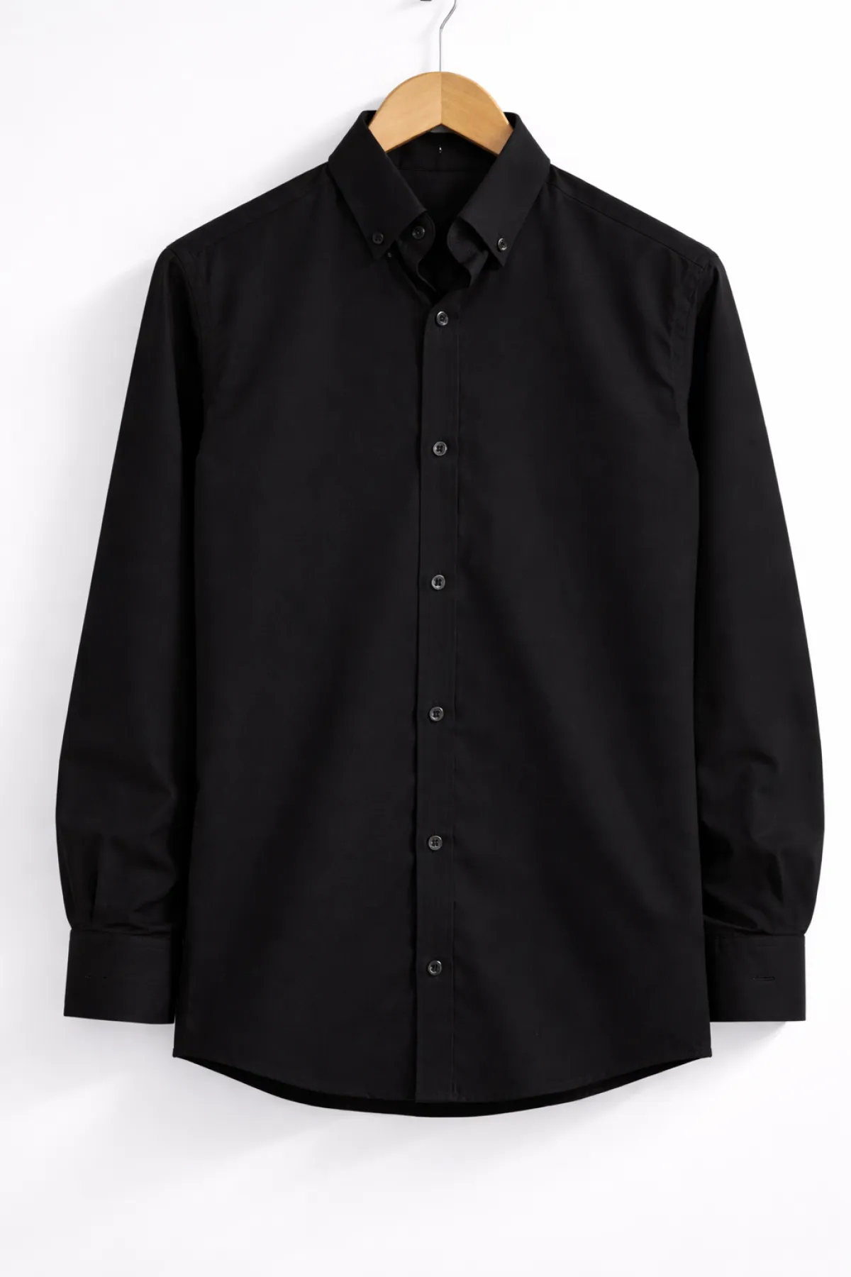 Evarrio "Solid black " Elite Fine Cotton Shirt - Image 1