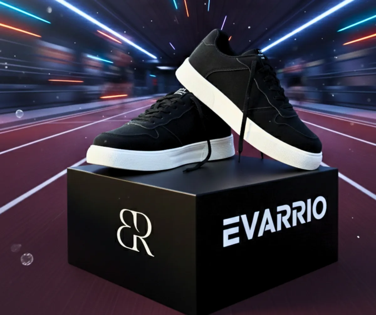 EVARRIO Premium Matte Black Sneakers