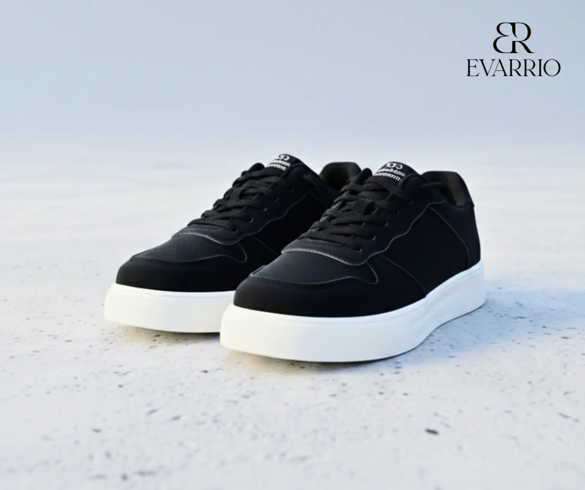 EVARRIO Premium Matte Black Sneakers - Image 3