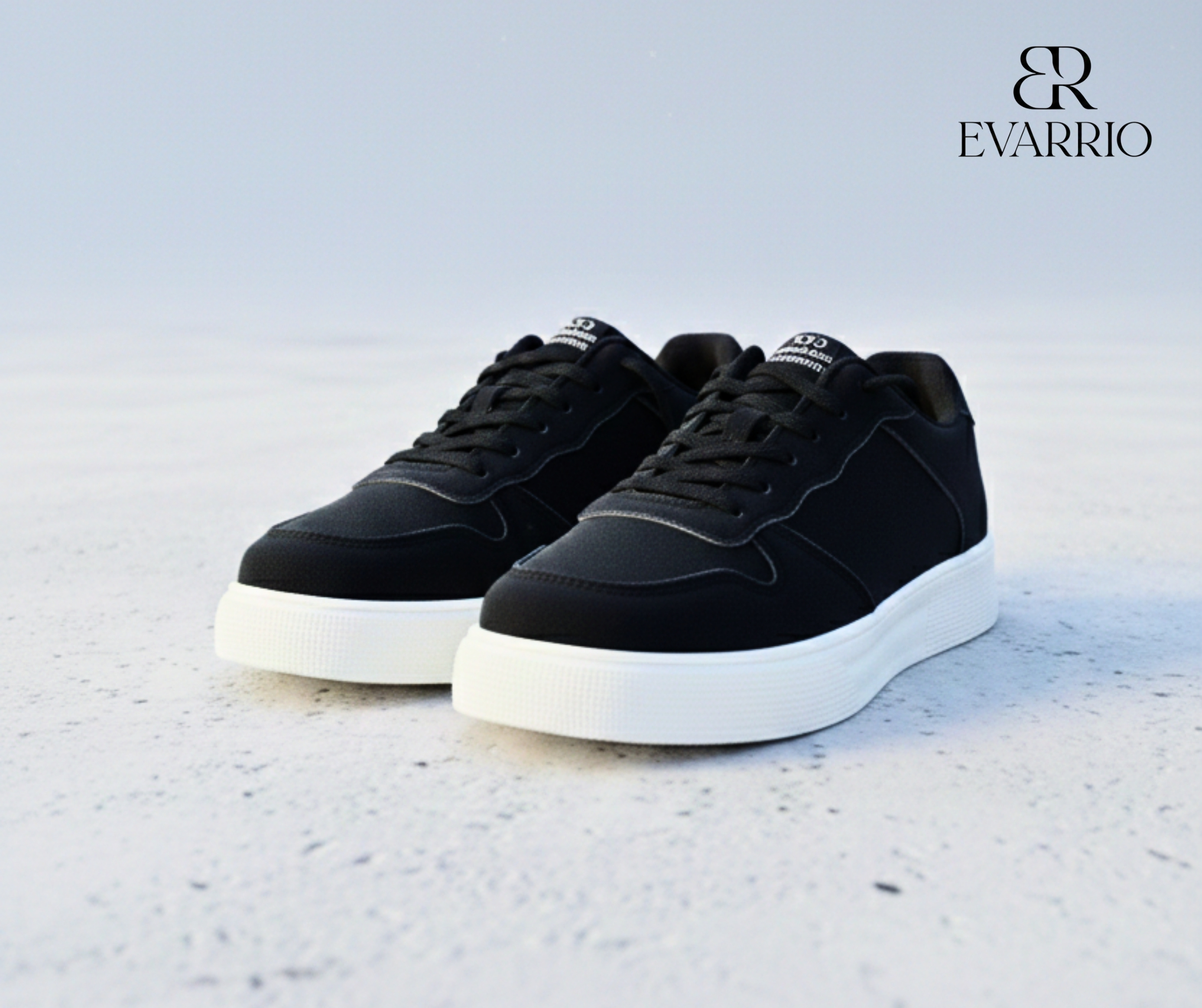 EVARRIO Premium Matte Black Sneakers image 3