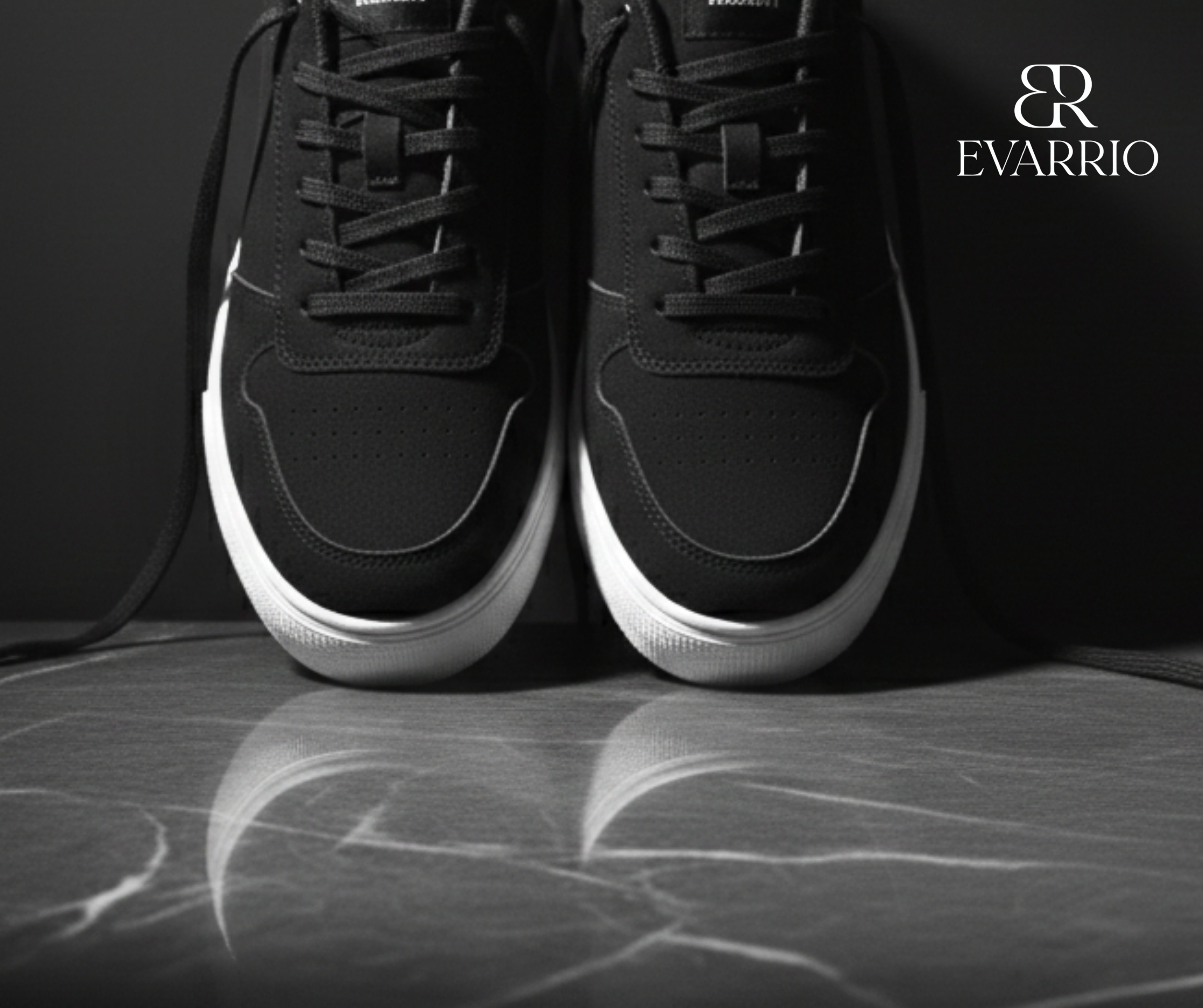 EVARRIO Premium Matte Black Sneakers image 4