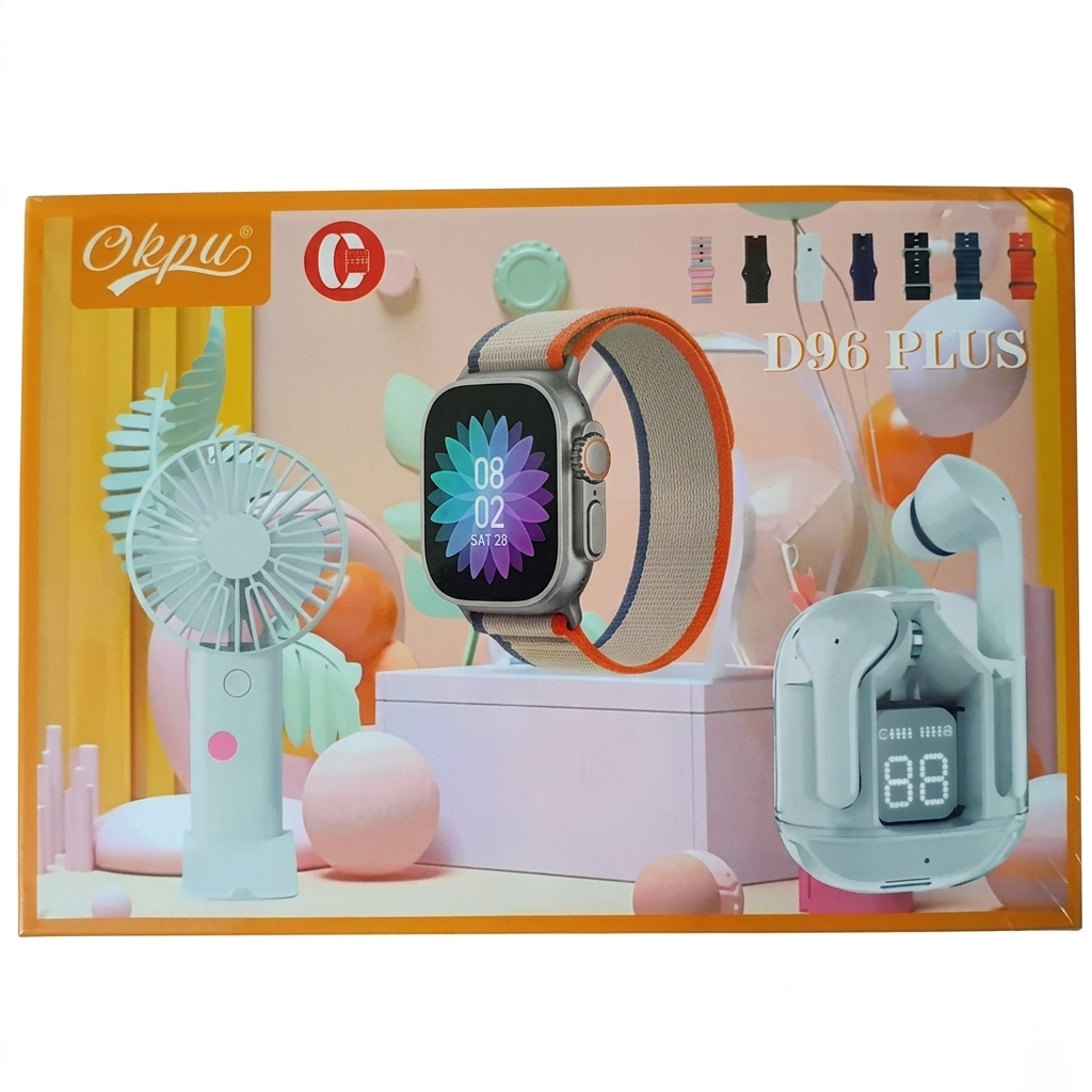 D96 Plus Premium Smartwatch Combo Gift Set